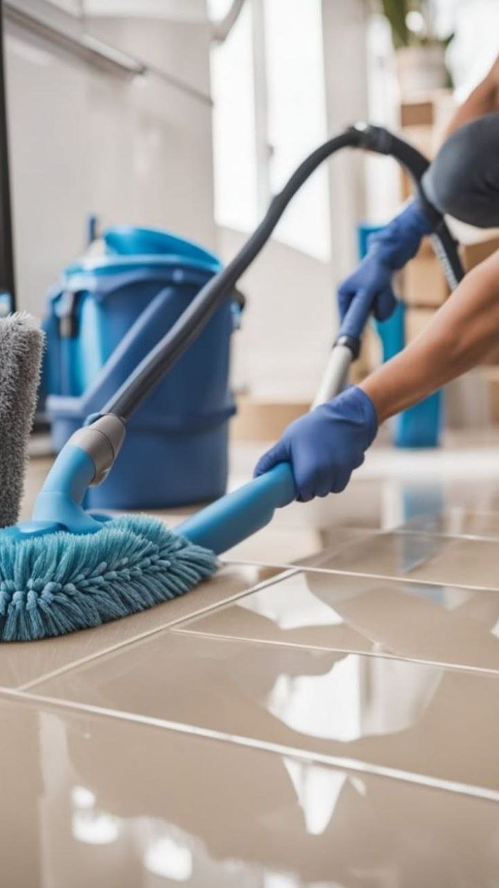 Limpieza a fondo de suelos y juntas de azulejo por limpiadoras profesionales
